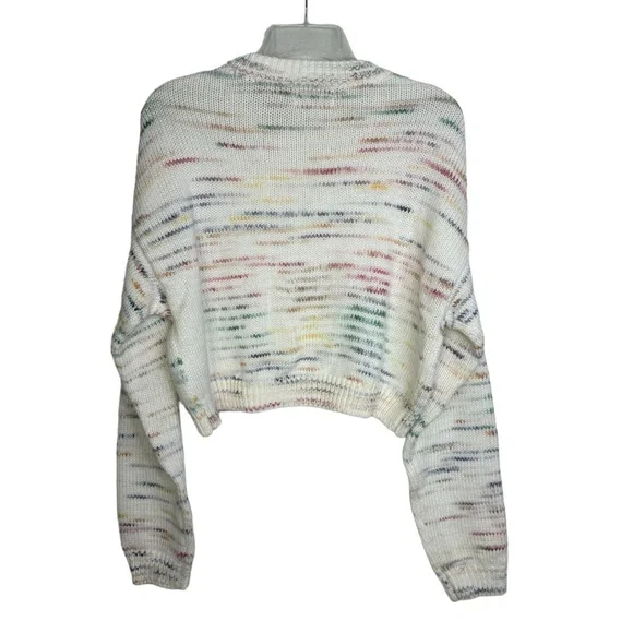 Urban Outfitters Wool Sweater, Small, Ivory Cropped, Chunky Knit - Picture 6 of 11